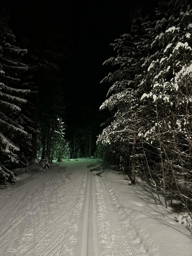 Lit ski trail